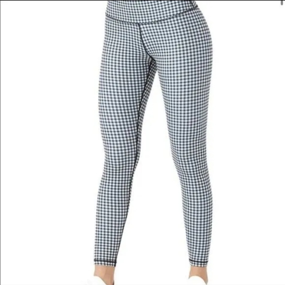 Glyder, Elongate Activewear Legging, Gingham Check Print, Size XS